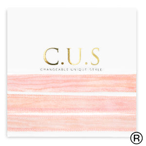 C.U.S® sieraden lint Dip dye blossom pink 65mm