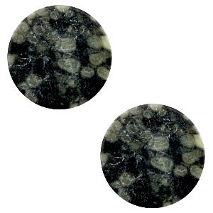 Cabochon basic plat stone look 20mm Black-green