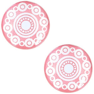 Cabochon coral pink 12mm