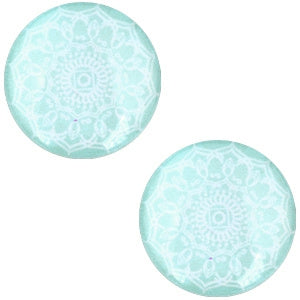 Cabochons ligt turquoise 12mm