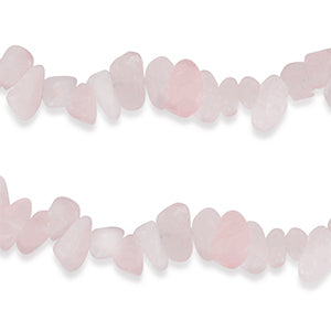 Chips stone kralen rozenkwarts Misty rose
