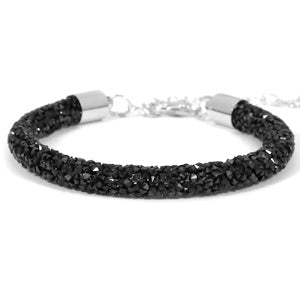 Crystal diamond armbanden 7mm Jet black