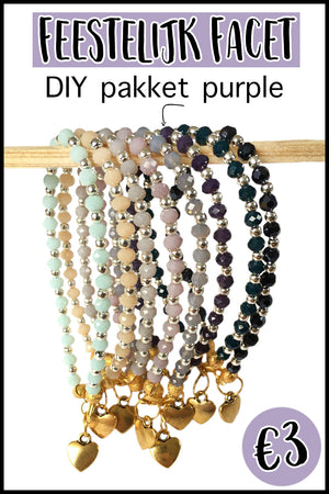 DIY pakket feestelijk facet purple