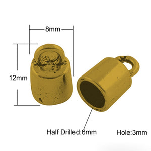 Eindkapjes goud 6mm (bulk)