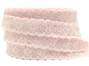 Elastiek romantic lace pale pink 15mm