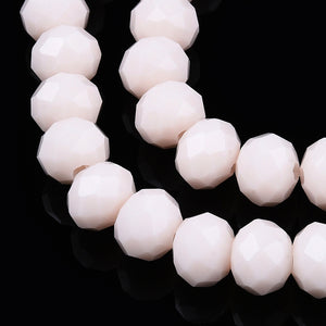 Glaskraal facet 3x2mm Misty Rose