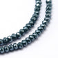 Glaskraal facet 3x2mm dark green