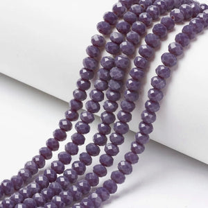 Glaskraal facet 3x2mm intense purple