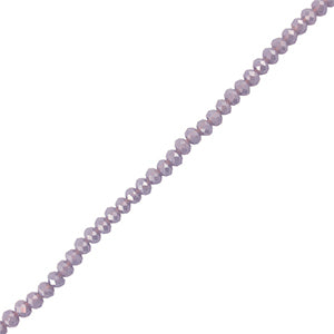 Glaskraal facet Dark lavender grey 6x4mm