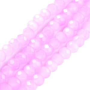 Glaskraal facet imi jade pearl pink 6x4mm