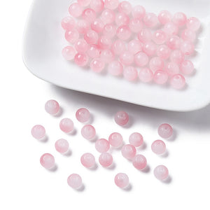 Glaskraal imi jade two tone Pink 8mm