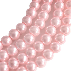 Glaskraal pearl baked pink 6mm