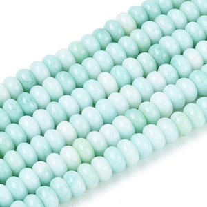 Glaskraal rondelle imi jade Light Cyan 4mm