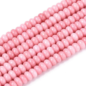Glaskraal rondelle imi jade Pink 4mm