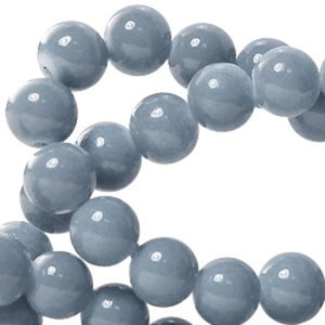 Glaskralen opaque Mouse Grey 8mm