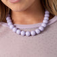 Grote kralen ketting 15mm baby pink RVS goud