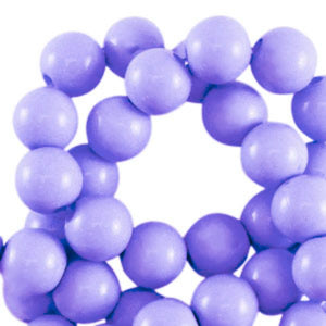 Grote ronde acryl kralen 12 mm shiny lila purple