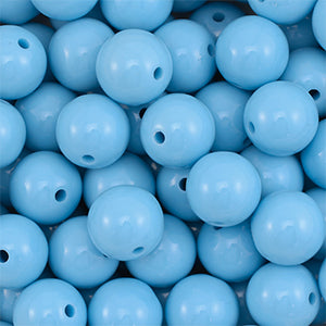 Grote ronde acryl kralen 14 mm shiny Blue