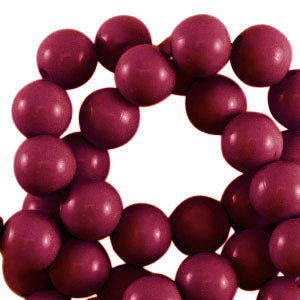Grote ronde acryl kralen 14 mm shiny Cherry red