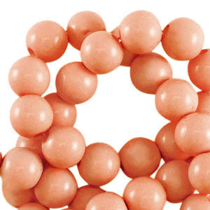 Grote ronde acryl kralen 14 mm shiny Coral orange