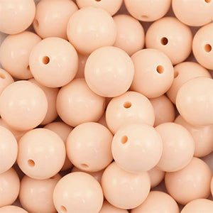 Grote ronde acryl kralen 14 mm shiny Nude peach