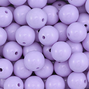 Grote ronde acryl kralen 14 mm shiny Pastel Lilac
