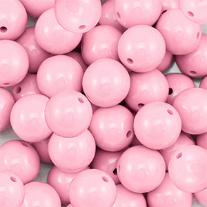Grote ronde acryl kralen 14 mm shiny Pastel pink
