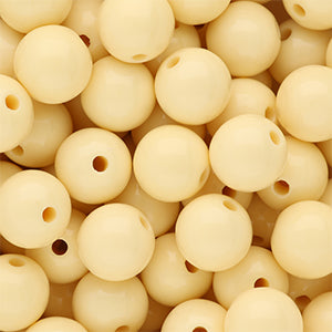 Grote ronde acryl kralen 14 mm shiny Pastel yellow