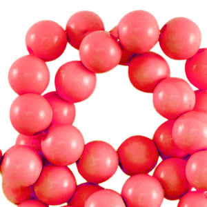 Grote ronde acryl kralen 14 mm shiny Red