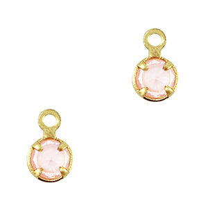 Hangers van Crystal Glass 4mm Pink-gold