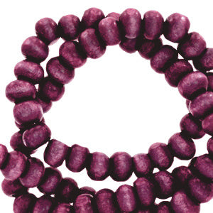 Houten kralen rond 6mm Tillandsia purple
