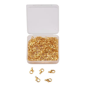 Karabijnsluiting box 12mm goud