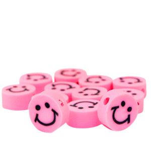 Katsuki kralen Smiley Pink