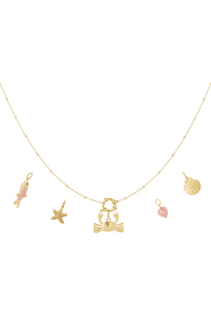 Ketting Krab DIY RVS goud