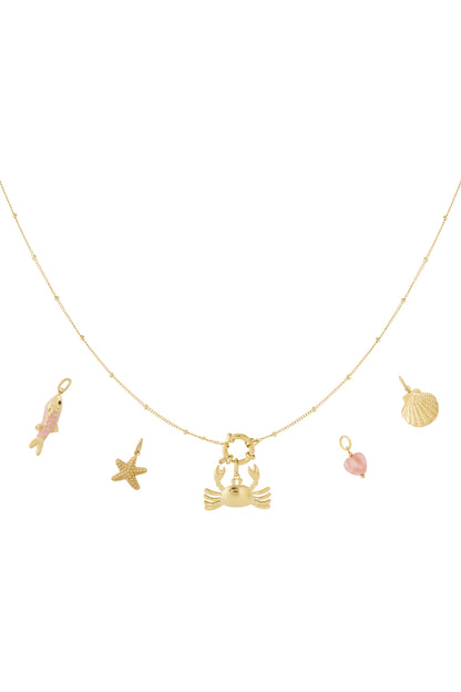 Ketting Krab DIY RVS goud