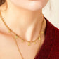 Ketting Multi Smiley RVS Goud