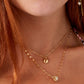 Ketting met schelp RVS goud