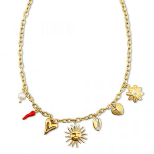 Ketting spicey summer RVS goud