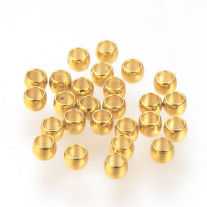 Knijpkraal RVS 24K Gold Plated 2mm