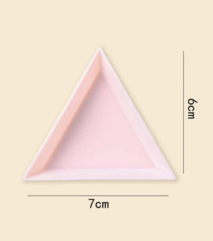 Kralen bakje driehoek roze