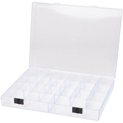 Kralenbakje plexiglas 36-vaks transparant