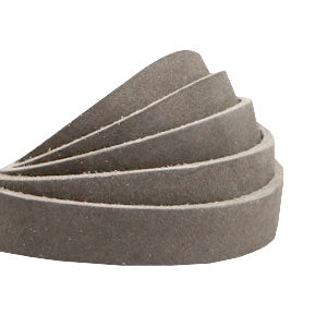 Leer plat 10mm nubuck taupe grey (DQ)