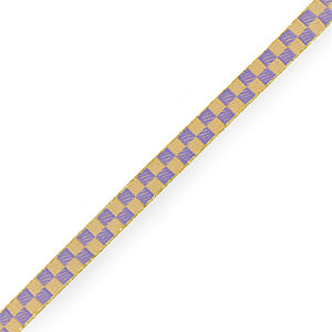 Armband lint met tekst blokjes Yellow-purple