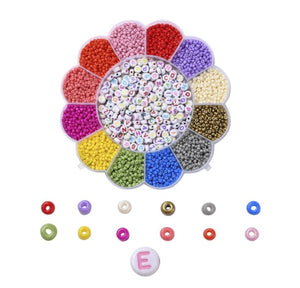 Letter- en rocailles kralenset - 3370 kralen - Maak je eigen naamarmbandje