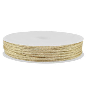 Macrame gevlochten 0,8mm Light gold metallic