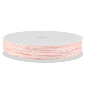 Macrame gevlochten 0,8mm Light pink metallic