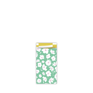 Cadeauzakje Millefleurs Retro Bloem Groen