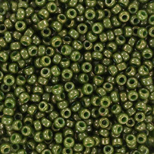 Miyuki rocailles 11/0 Opaque luster kaki green