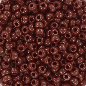 Miyuki rocailles 8/0 opaque red brown 8-419