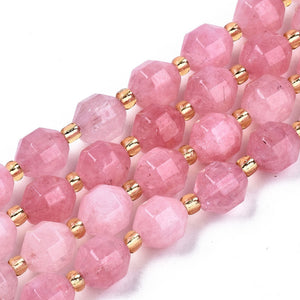 Natuurlijke kraal Dolomite facet 8mm pearl pink